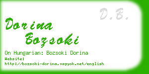 dorina bozsoki business card